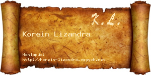 Korein Lizandra névjegykártya